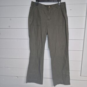 Cabela's Green Cargo Pants Straight Leg With Pocket At The Ankle